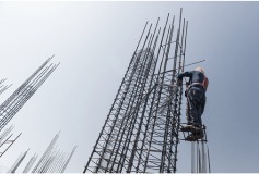 Worker on a structure