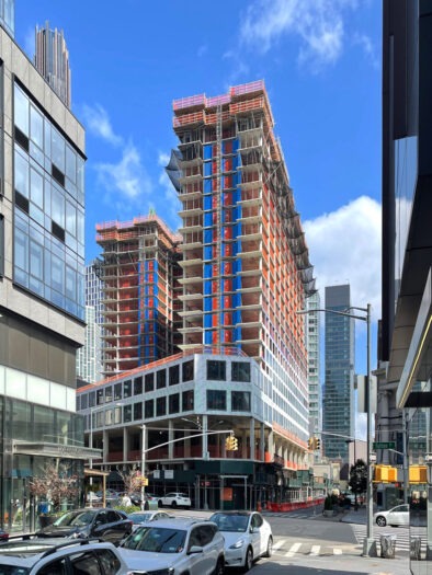 625 Fulton Street building facade under construction