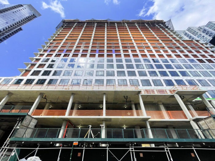 View of the 625 Fulton Street building under construction