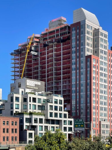 View of the 69 Adams Place building under construction